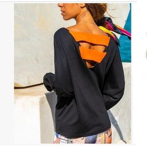 CCK Style Cropped Black Long Sleeve Tee